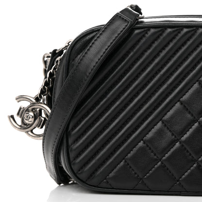 Chanel Lambskin Small Coco Boy Camera Case Black 9 of 17
