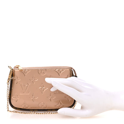 Louis Vuitton Metallic Vernis Mini Pochette Accessories Rose Gold 2 of 7