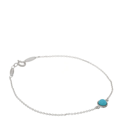 Tiffany Sterling Silver Turquoise Elsa Peretti Color By The Yard Bracelet 1 of 7