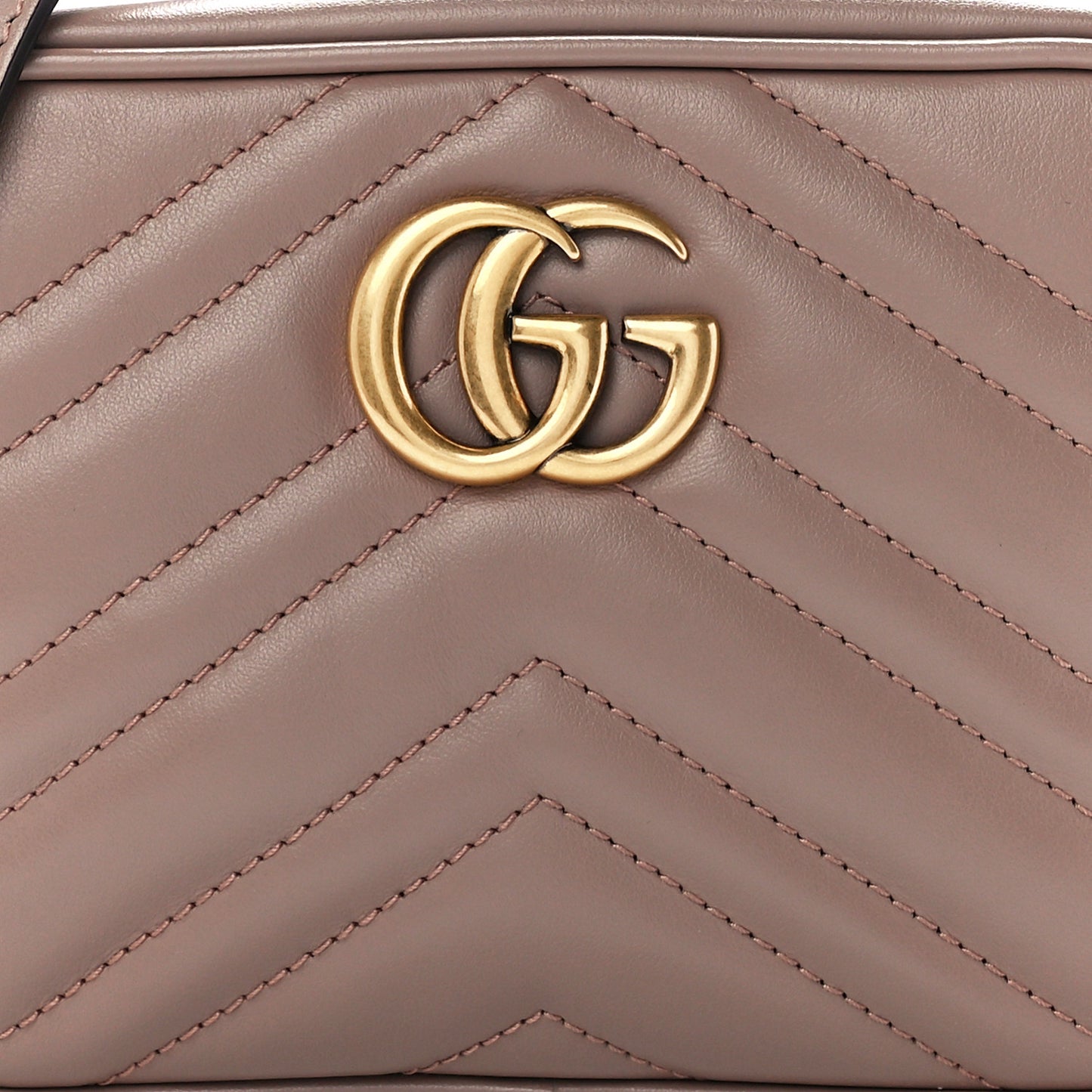 Calfskin Matelasse Mini GG Marmont Chain Shoulder Bag Porcelain Rose