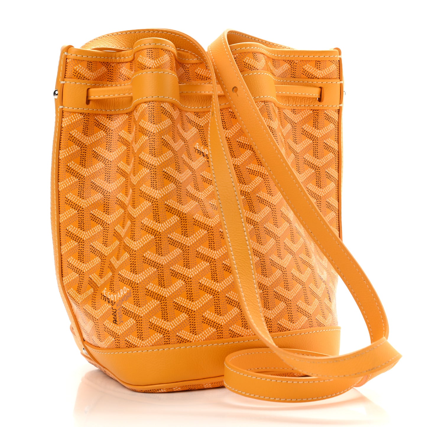 Goyardine Petit Flot Bucket Bag PM Yellow