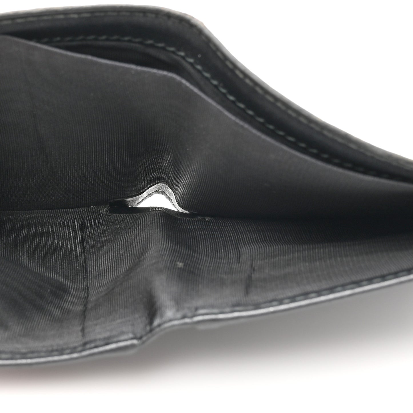GG Supreme Monogram Selleria Calfskin Wolf Nice Bi-Fold Wallet Beige Ebony Multicolor Black