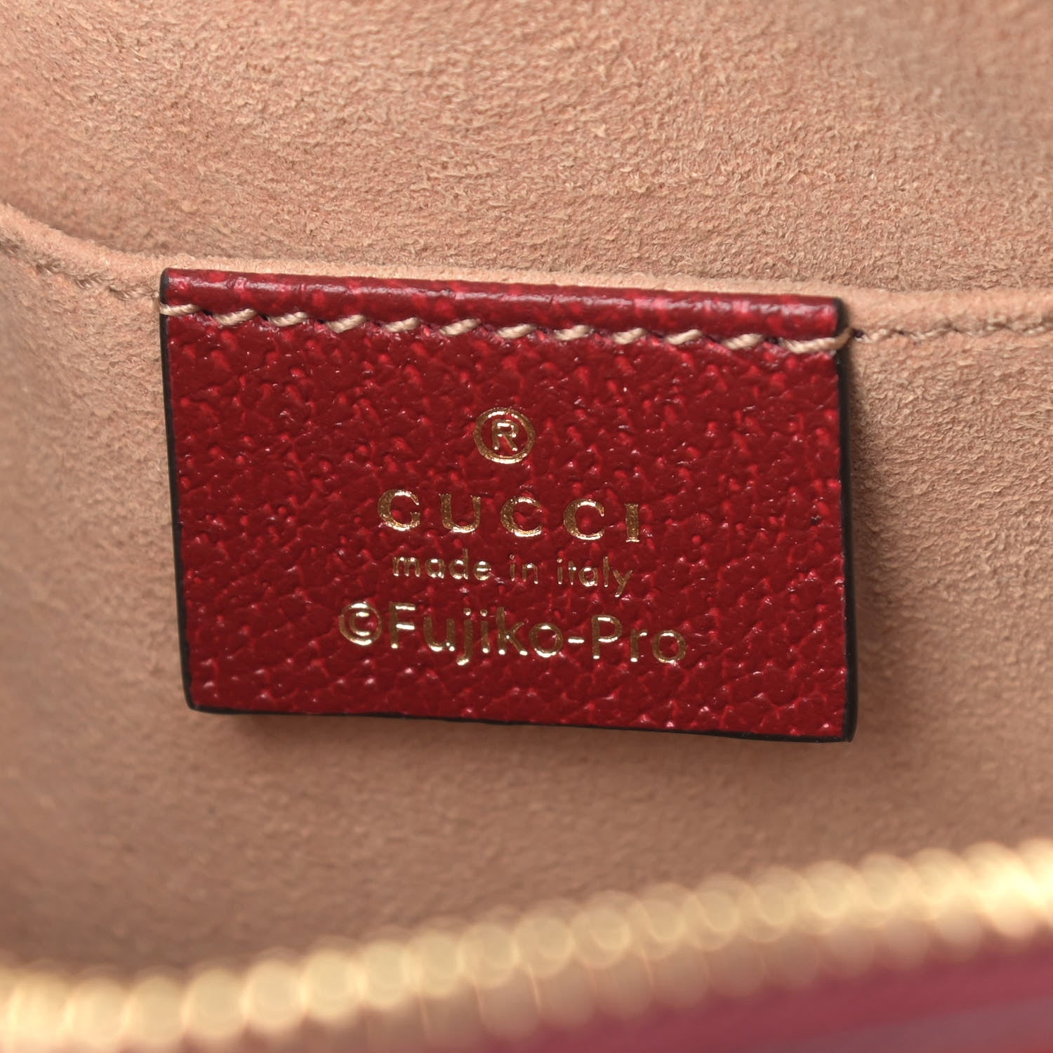 Gucci X DORAEMON Mini Vintage GG Supreme Monogram Camera Bag Beige Cherry Red 6 of 9