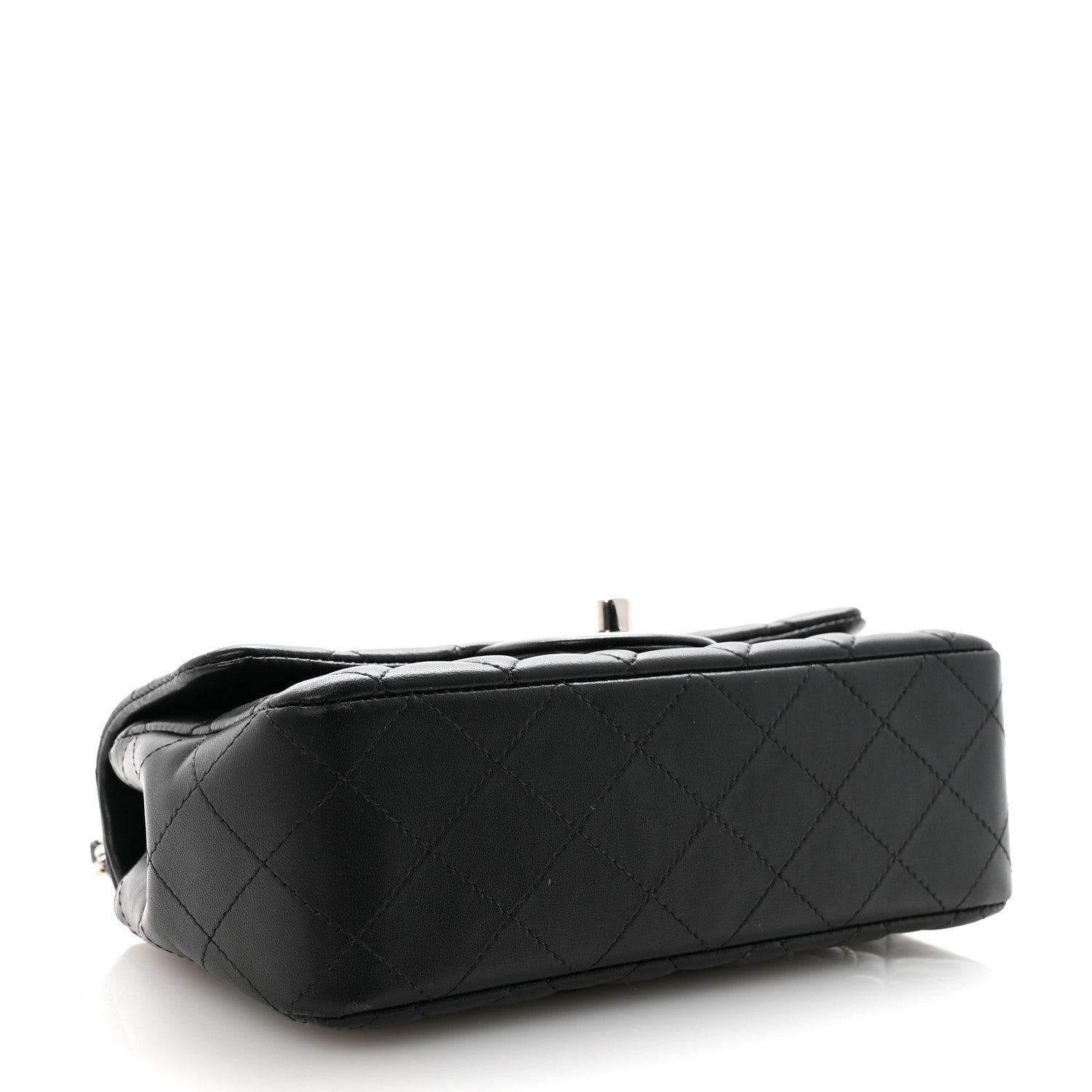 Chanel Lambskin Quilted Mini Rectangular Flap Black 4 of 10