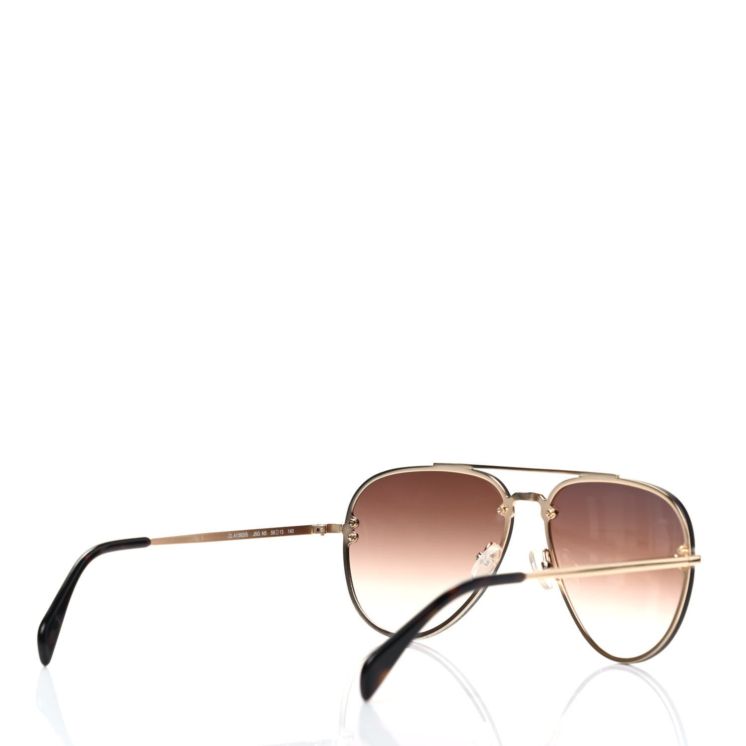 Celine Mirror Aviator Sunglasses CL 41392/S Gold Pink 3 of 6