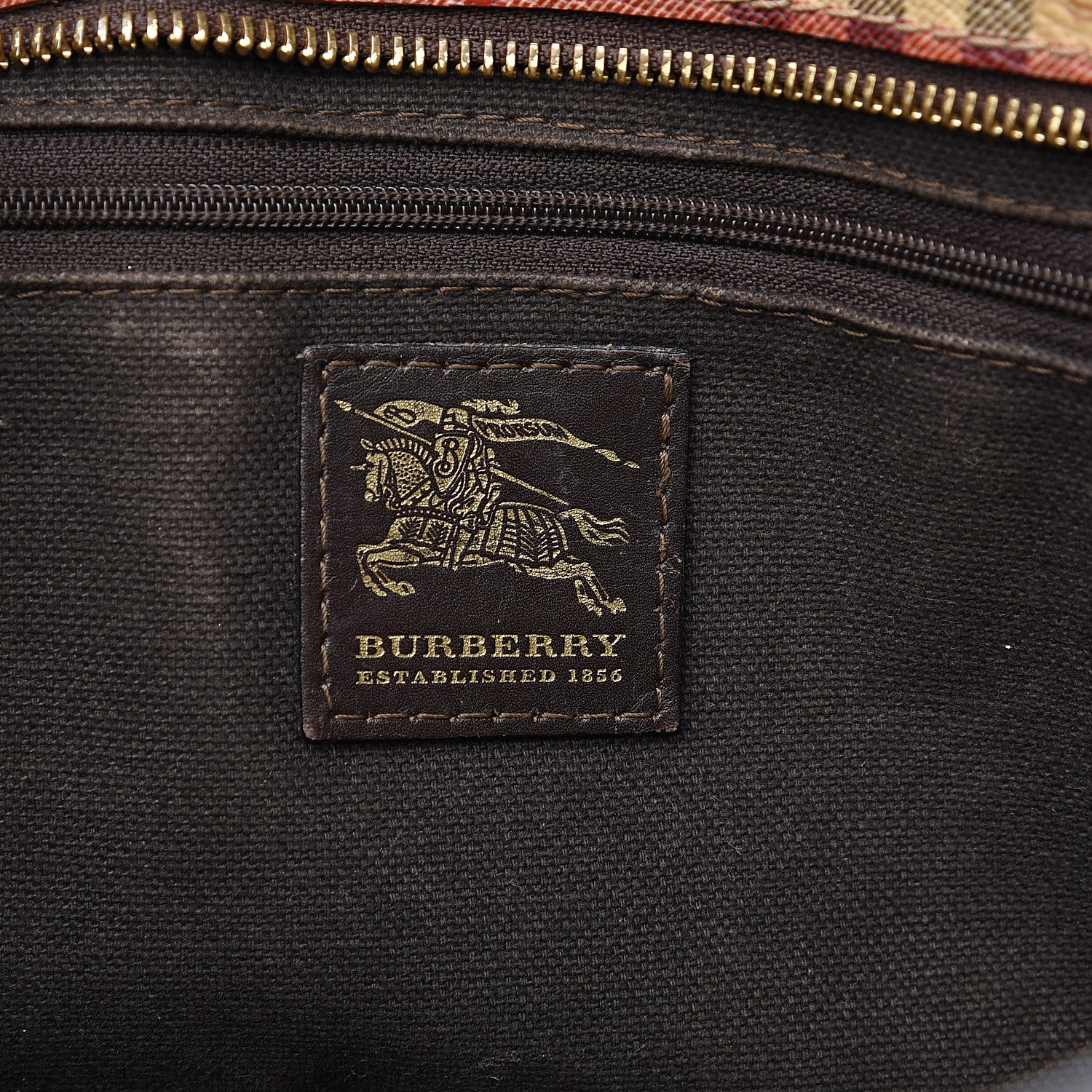 Burberry Haymarket Check Medium Regent Tote Chocolate 5 of 16