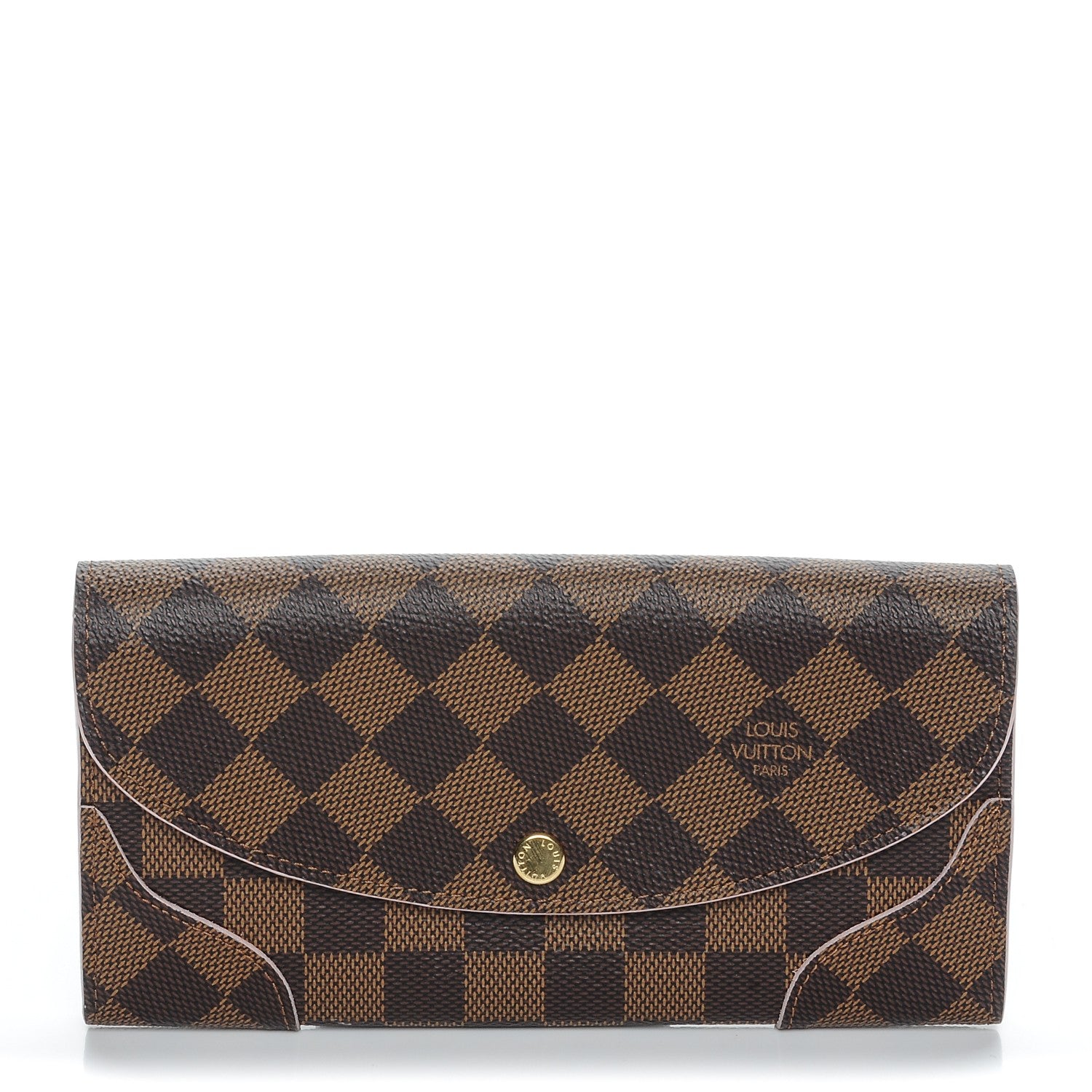 Louis Vuitton Damier Ebene Caissa Wallet Rose Ballerine 1 of 7