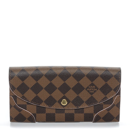Louis Vuitton Damier Ebene Caissa Wallet Rose Ballerine 1 of 7