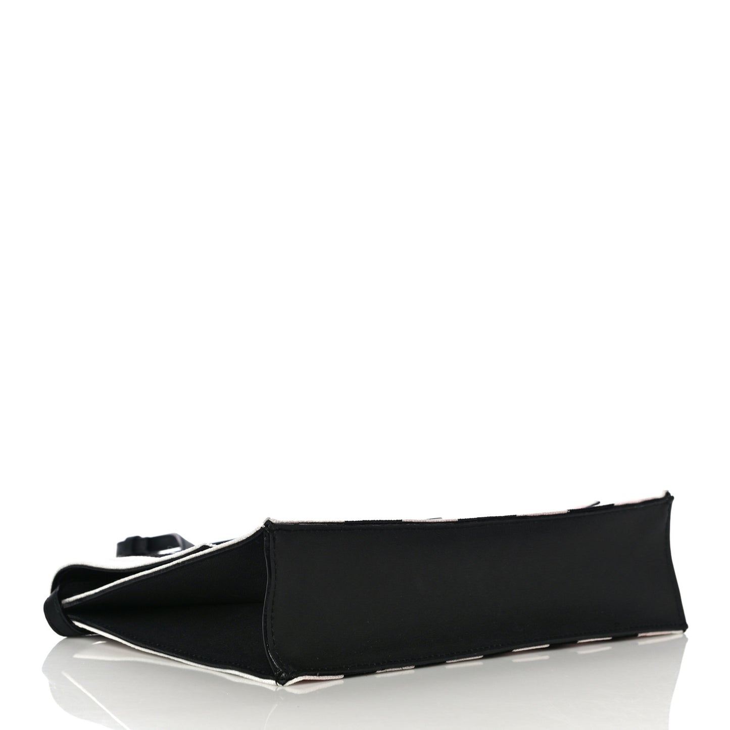 Knit Calfskin Stripe Small Lunch Bag Multicolor