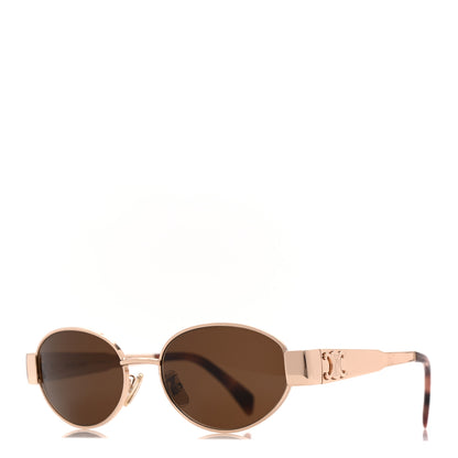 Celine Metal Triomphe 01 Sunglasses CL40235U Rose Gold Brown 1 of 7