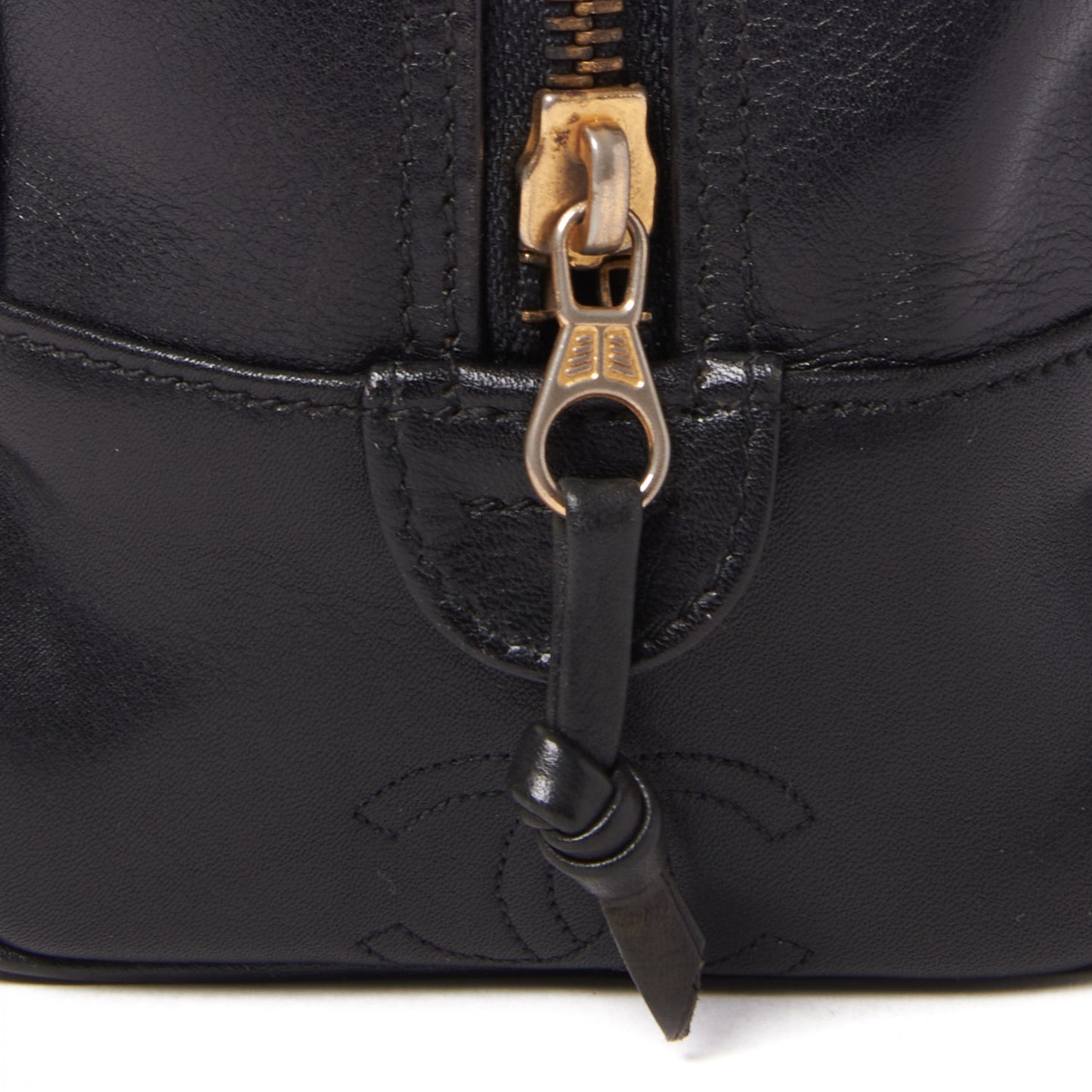 Calfskin Diamond Stitch Cosmetic Case