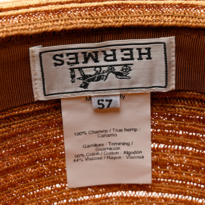 Hermes Straw Panama Hat 57 Natural 7 of 8