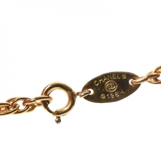 Chanel Pearl CC Pendant Necklace Gold 6 of 8