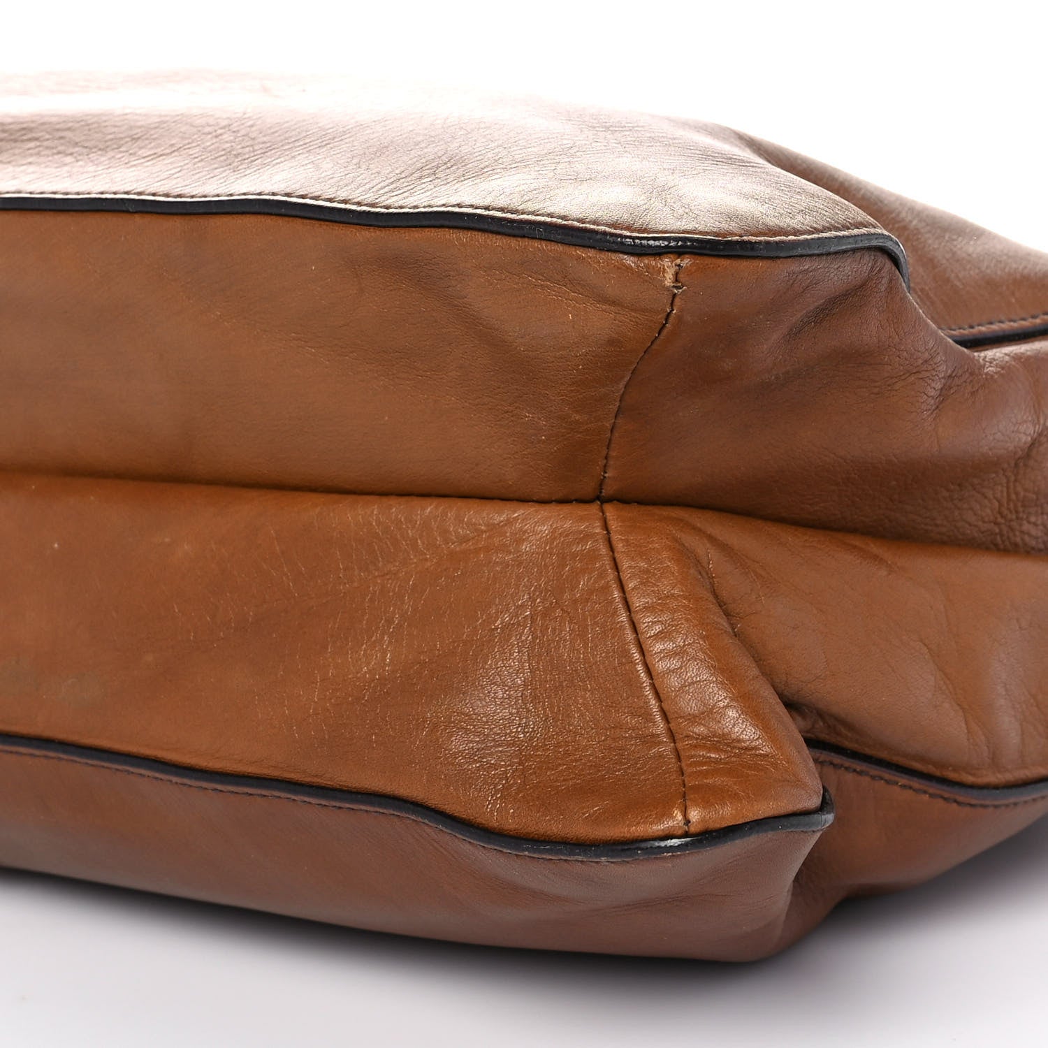 Prada Soft Calf Tote Brown 7 of 8