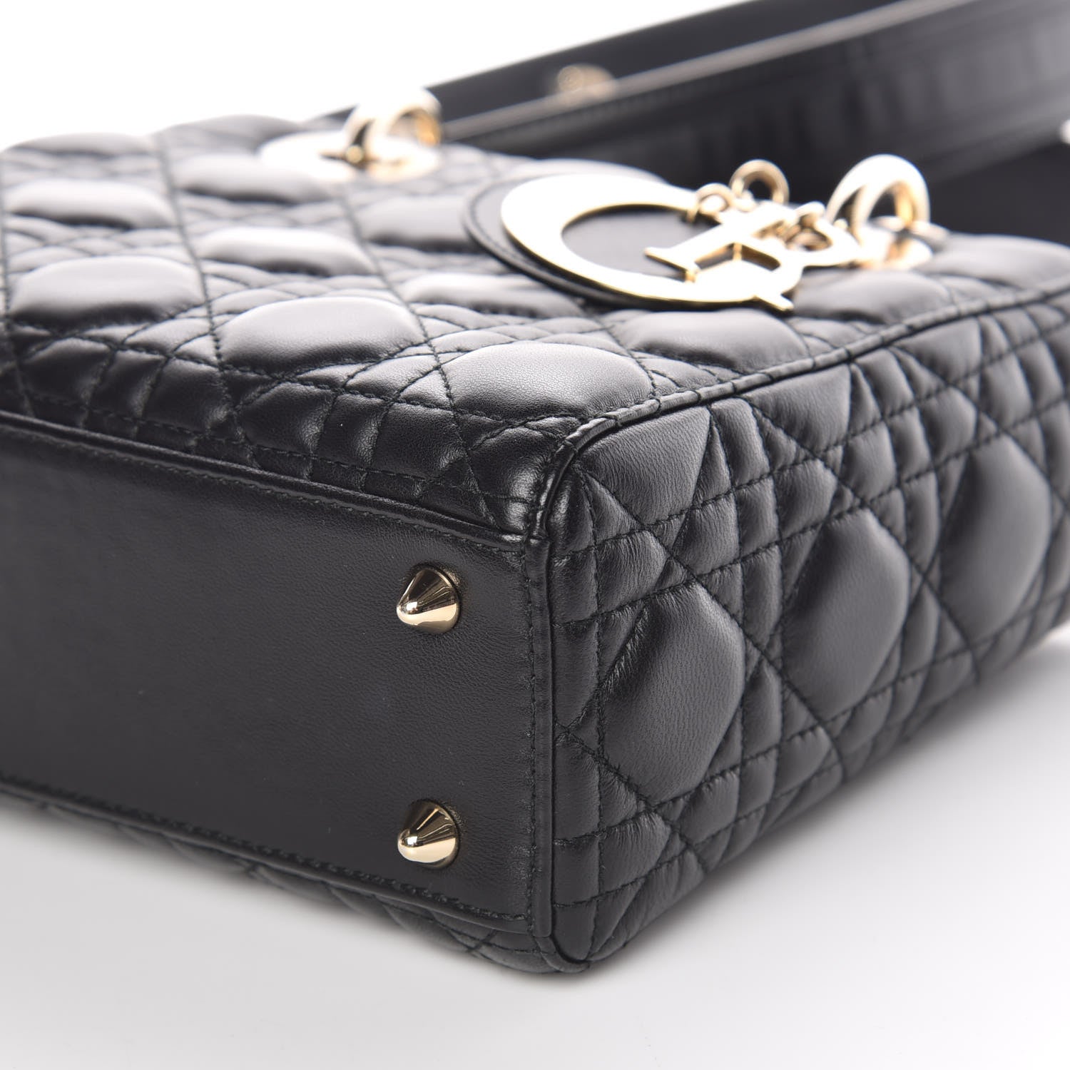 Christian Dior Lambskin Cannage Small Lucky Badges My Lady Dior Black 9 of 10