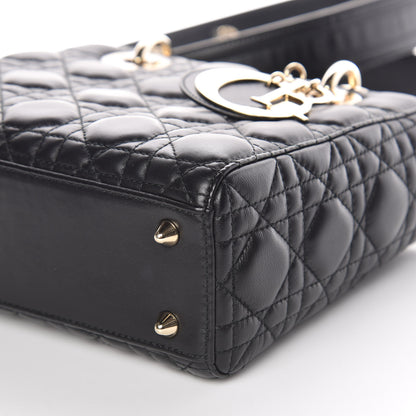 Christian Dior Lambskin Cannage Small Lucky Badges My Lady Dior Black 9 of 10