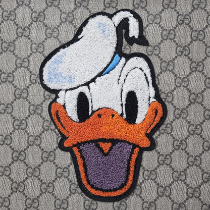 Gucci X DISNEY Soft GG Supreme Monogram Donald Duck Slip Handle Vertical Tote Beige New Acero 8 of 10