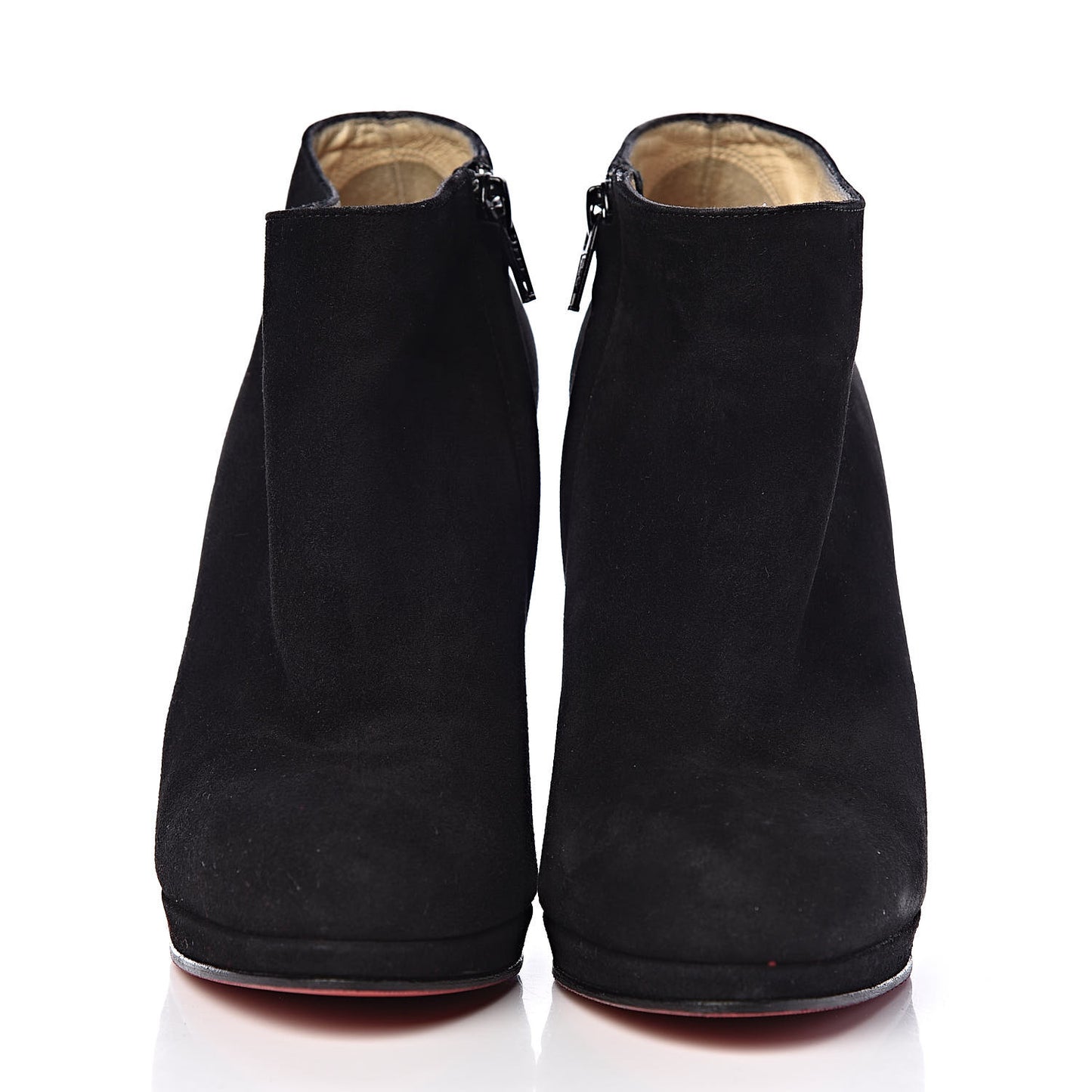 Veau Velours Rock and Gold 120 Ankle Booties 37.5 Black