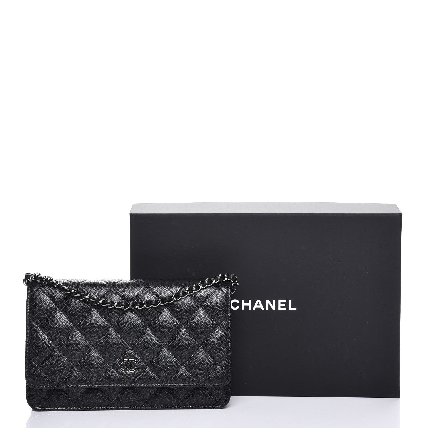 Chanel Caviar Quilted Wallet On Chain WOC Black 9 of 9