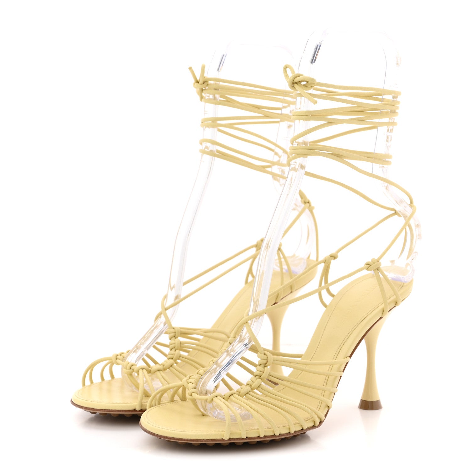 Bottega Veneta Nappa Dot Ankle Tie Sandals 35 Moon Beam 4 of 9