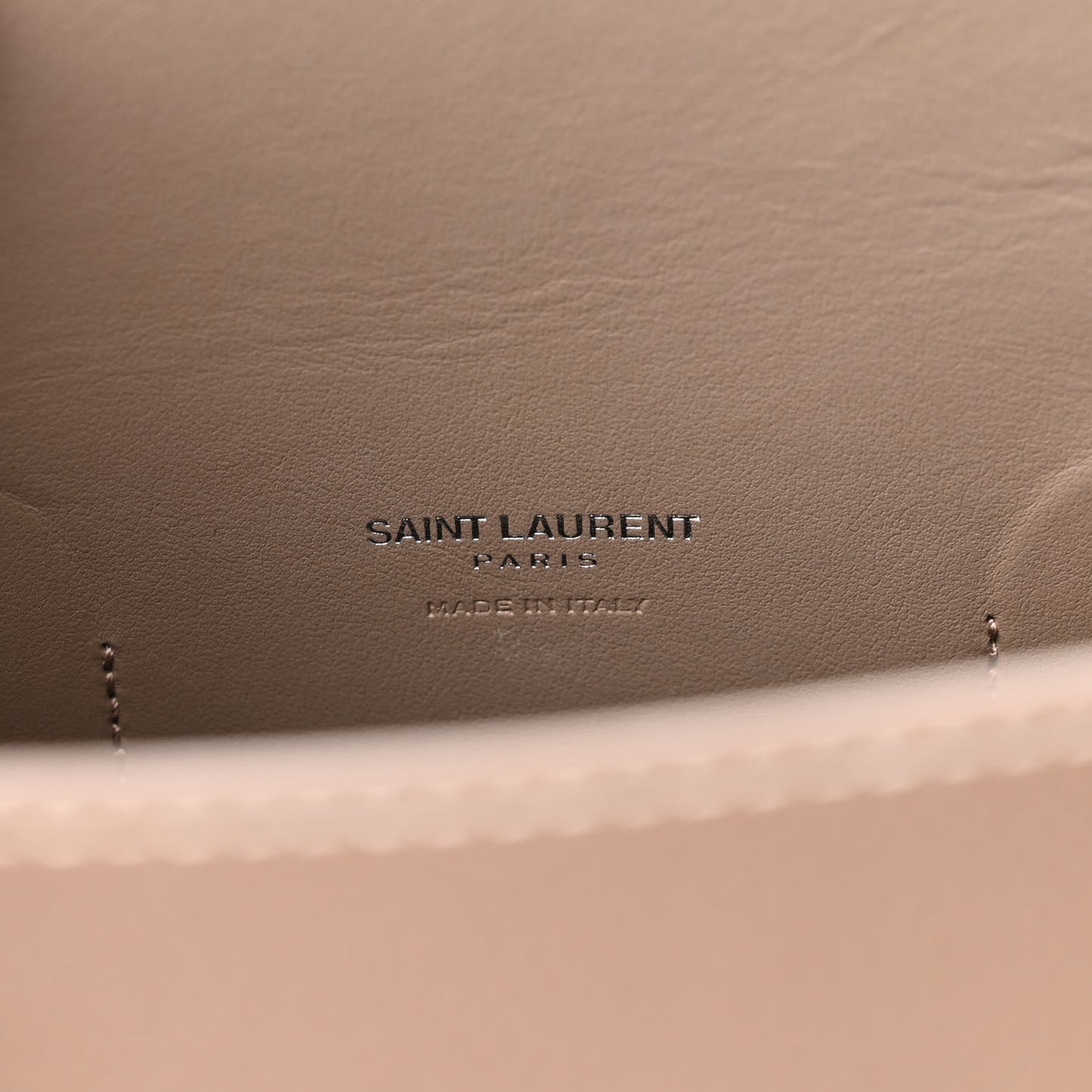 Grained Calfskin Topstitch Small Classic Sac De Jour Taupe