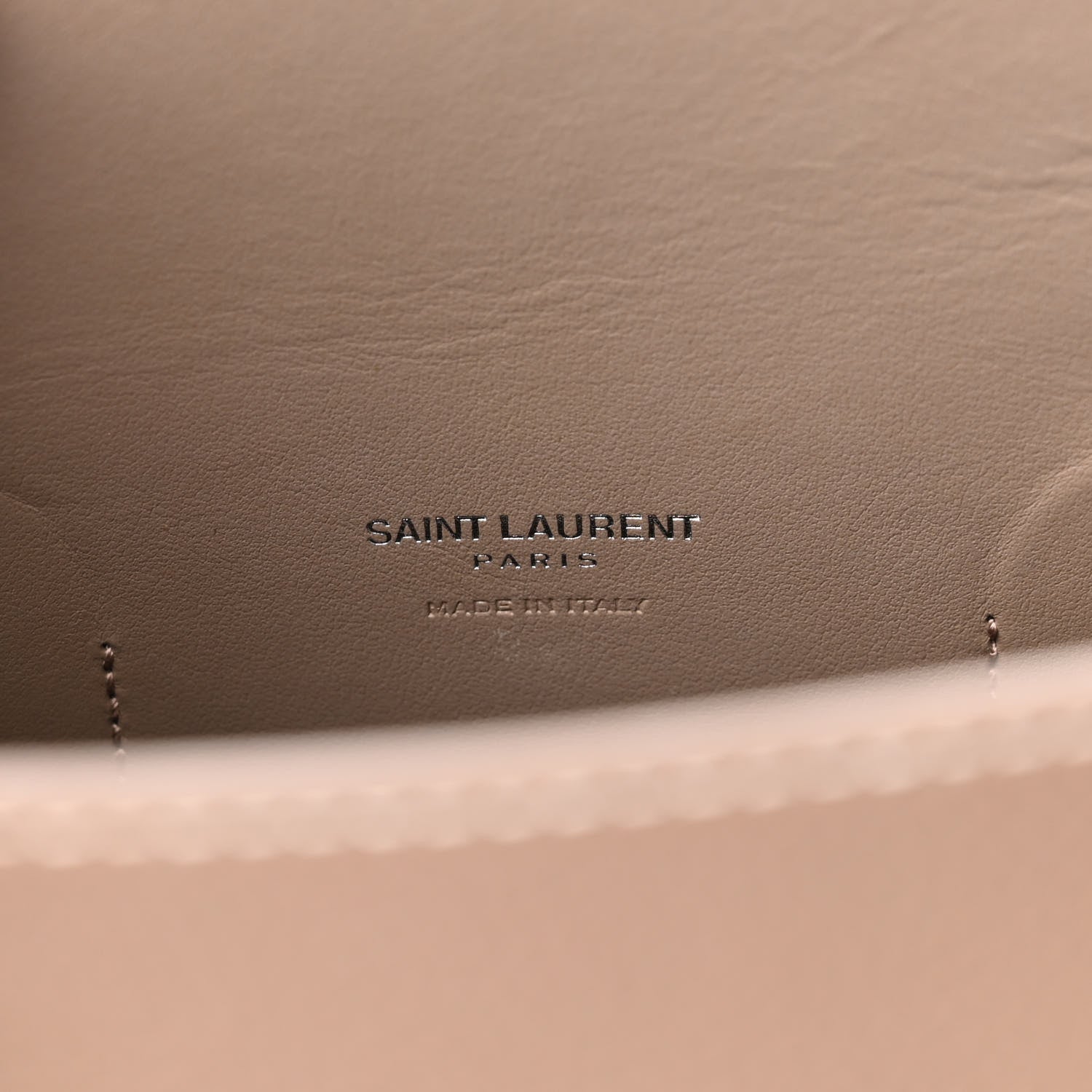 Saint Laurent Grained Calfskin Topstitch Small Classic Sac De Jour Taupe 6 of 17