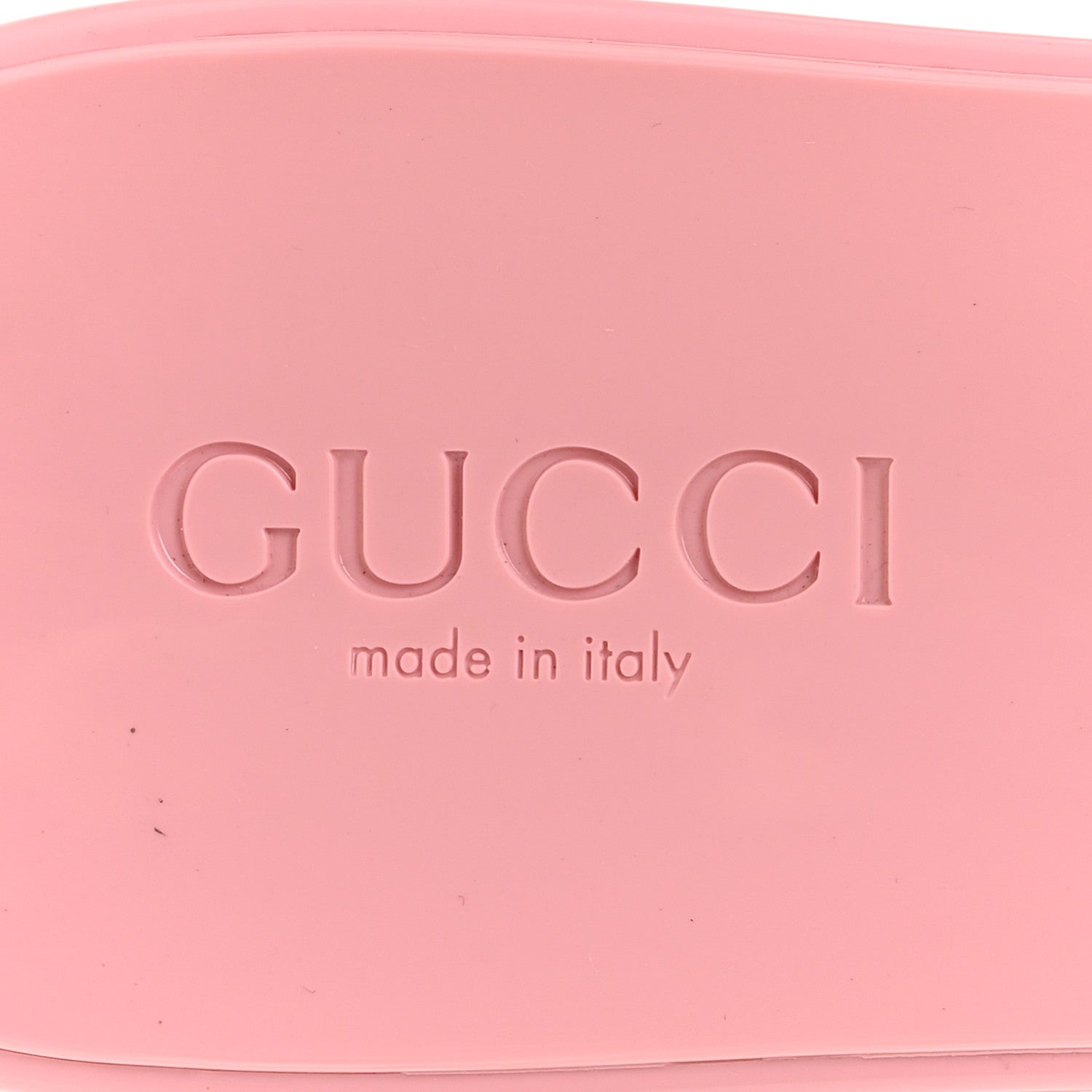 Gucci Rubber Gucci Logo Womens Platform 20/60mm Slide Sandals 40 Wild Rose 7 of 10