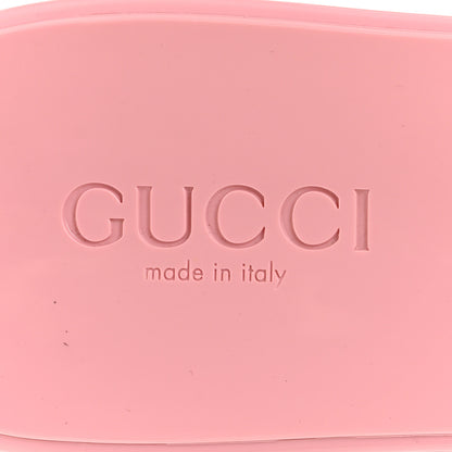 Gucci Rubber Gucci Logo Womens Platform 20/60mm Slide Sandals 40 Wild Rose 7 of 10