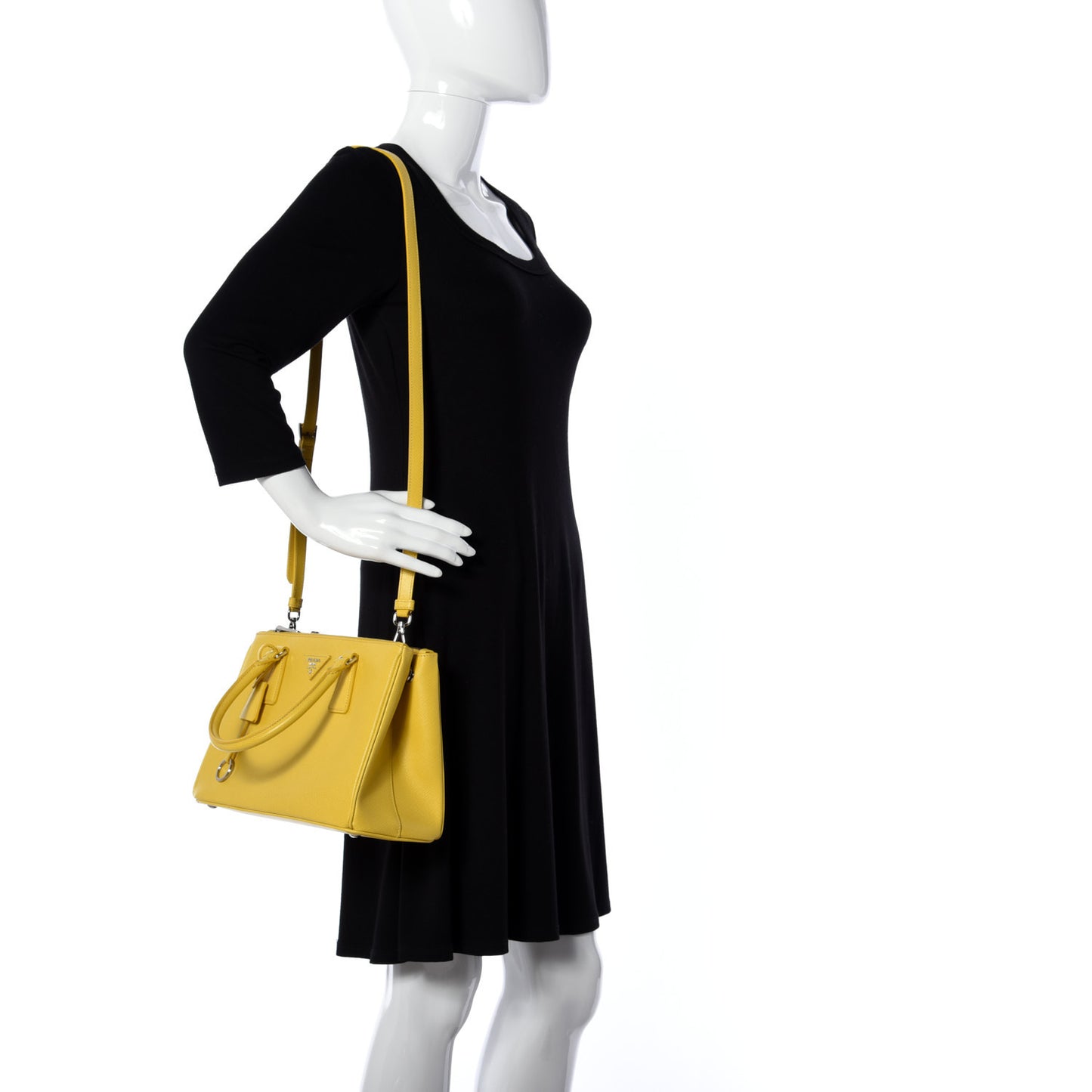 Saffiano Small Galleria Double Zip Tote Soleil