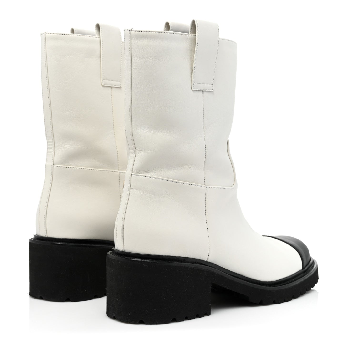 Calfskin CC Ankle Boots 38.5 White