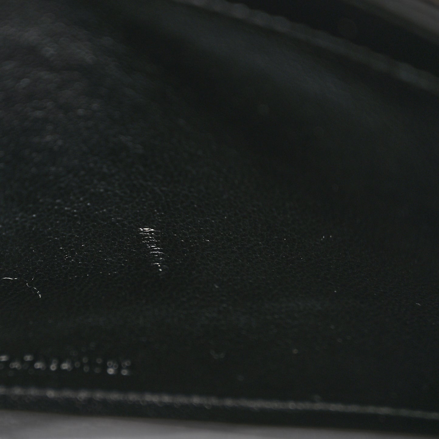 Calfskin Crocodile Embossed Cassandre Wallet On Chain WOC Black