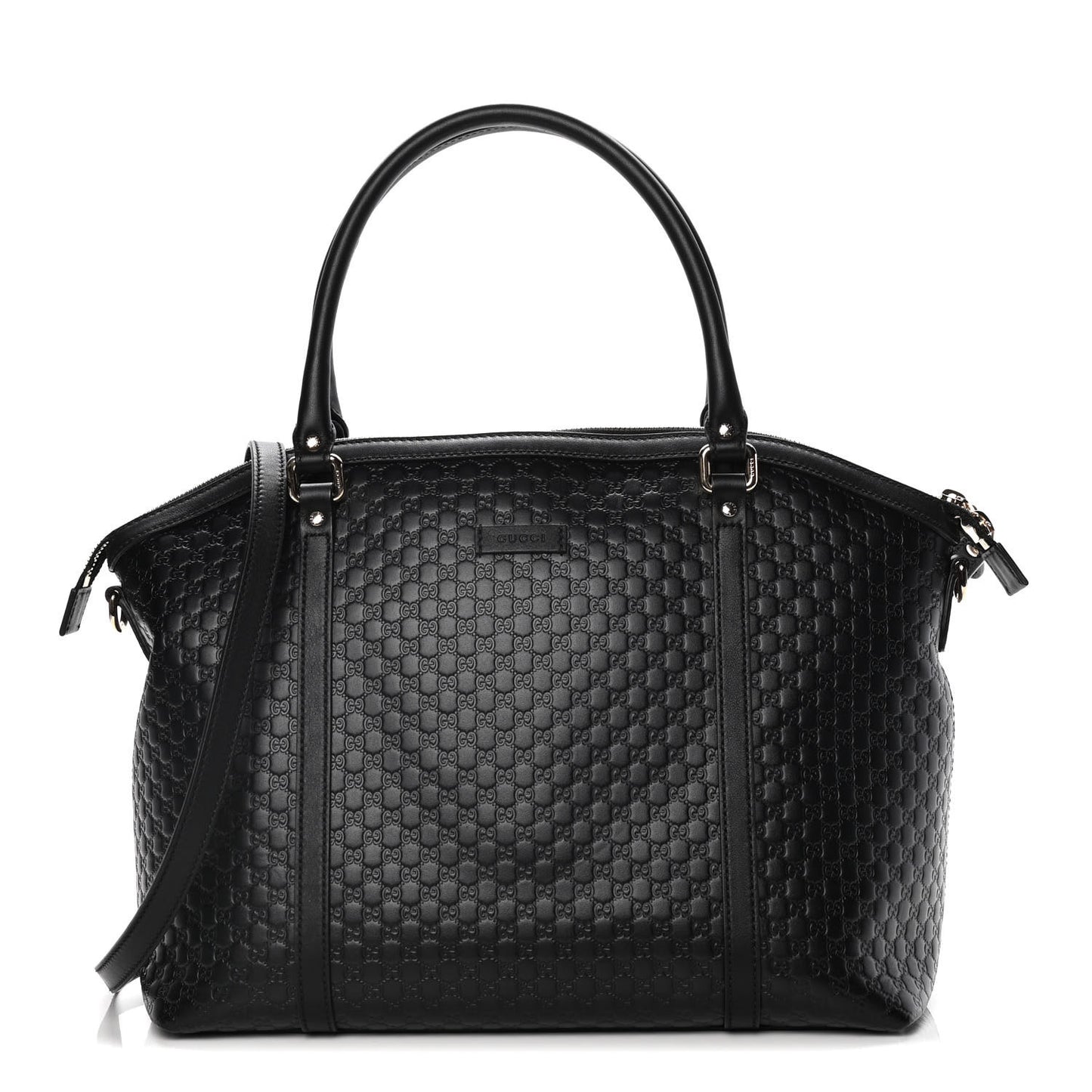 Soft Microguccissima Dome Satchel Black