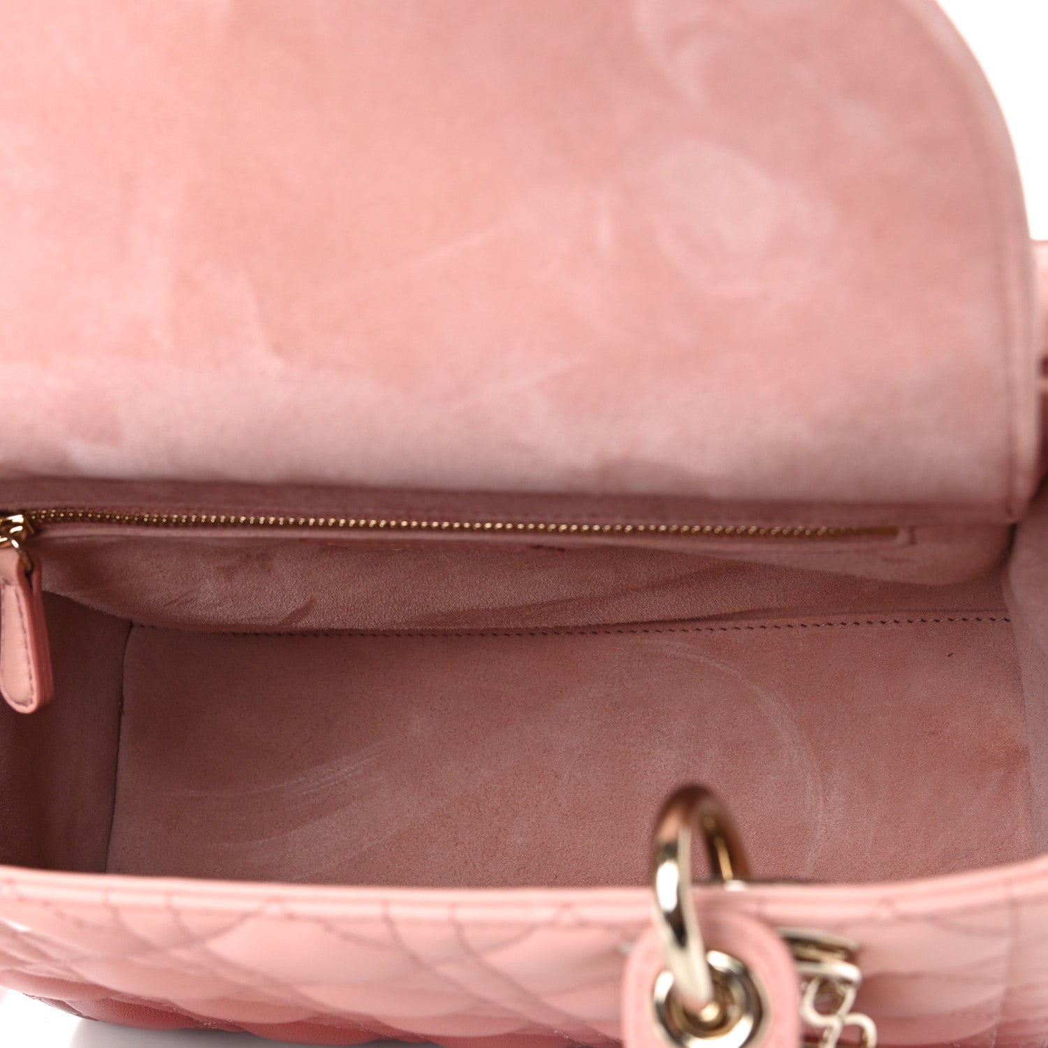 Christian Dior Lambskin Cannage Gradient Medium Lady Dior Pink 5 of 9