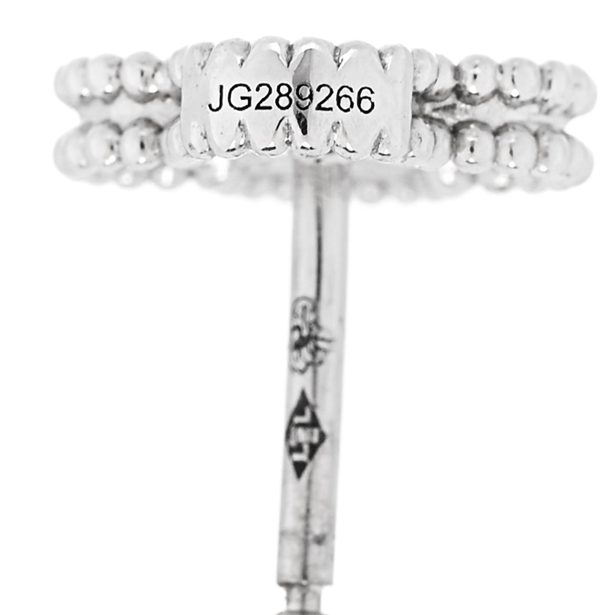 18K White Gold Diamond Sweet Alhambra Earrings