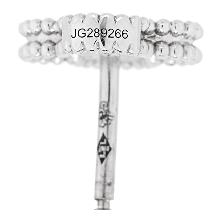 Van Cleef & Arpels 18K White Gold Diamond Sweet Alhambra Earrings 5 of 6