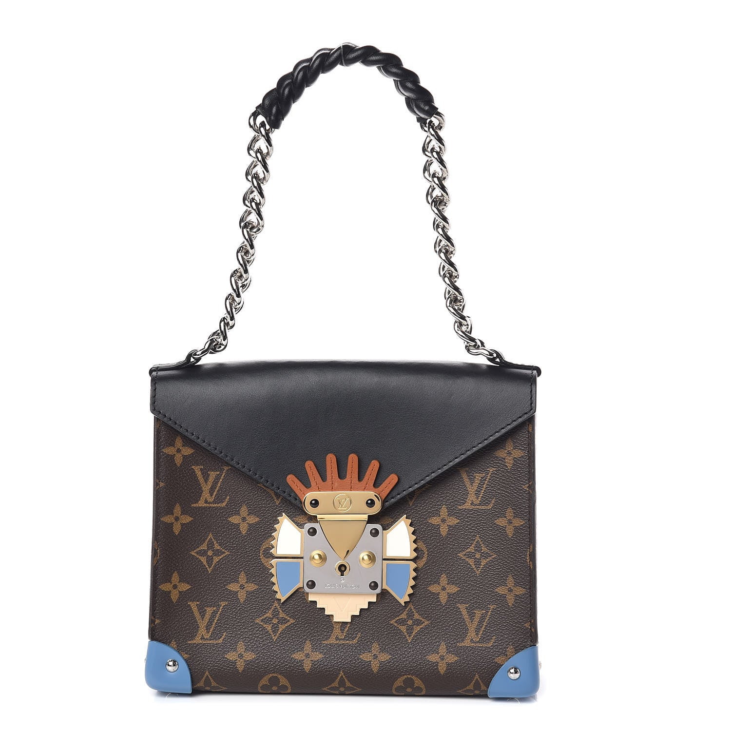 Louis Vuitton Monogram Tribal Chain Mask Pochette GM Black 1 of 9