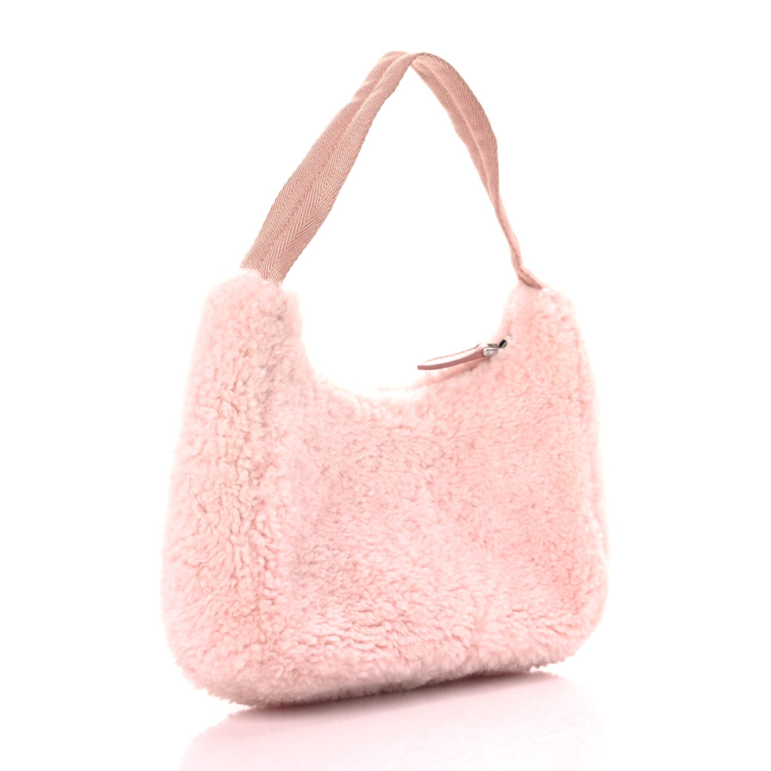 Prada Shearling Mini Re-Edition 2000 Bag Orchidea 3 of 9