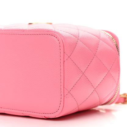 Chanel Shiny Caviar Quilted Pick Me Up Vanity Case Pink 10 of 11