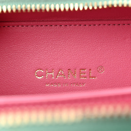 Chanel Caviar Quilted Small CC Filigree Vanity Case Pink Green Blue 6 of 15