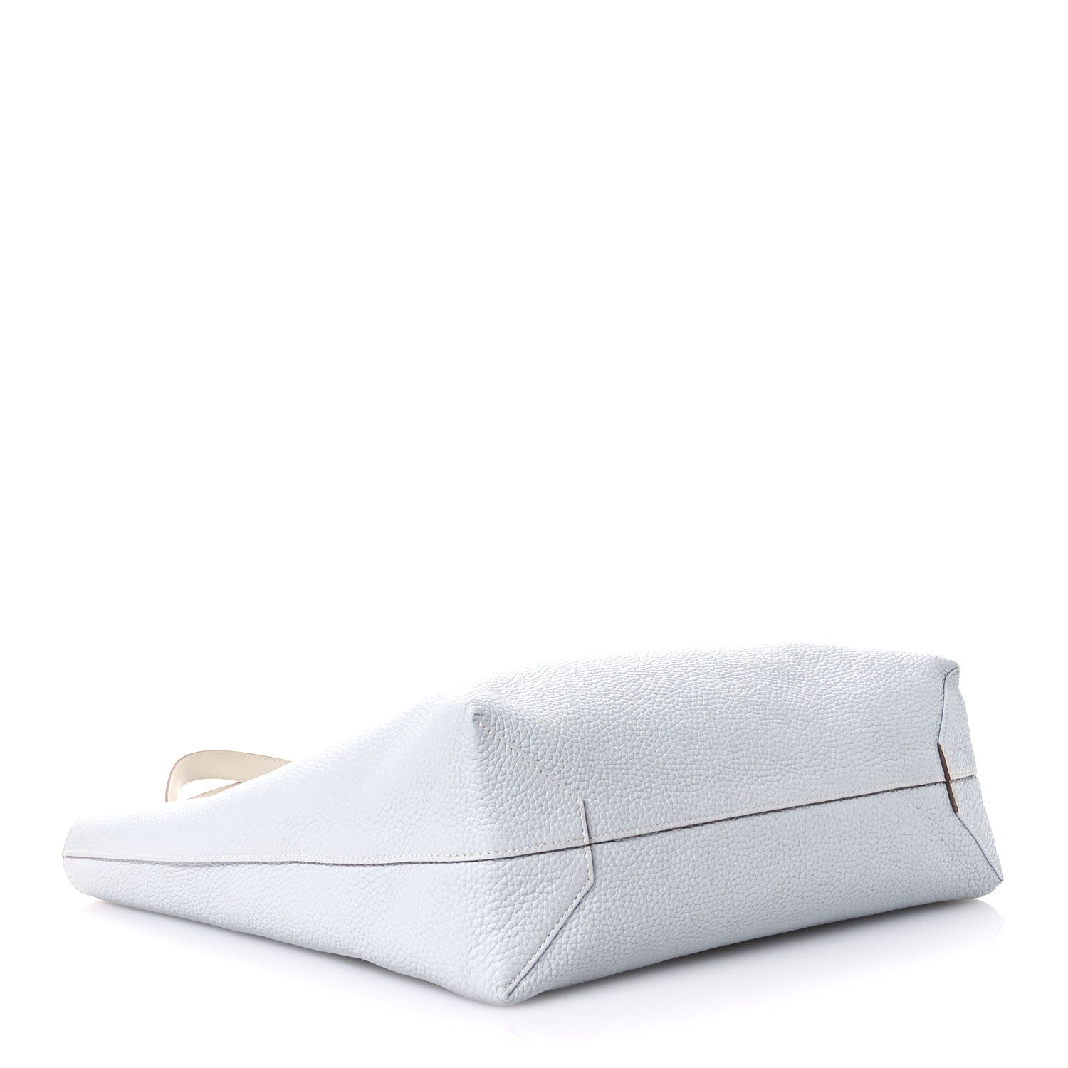 Hermes Veau Sikkim Taurillon Clemence Double Sens 36 Reversible Tote Bleu Pale Gris Perle 7 of 17