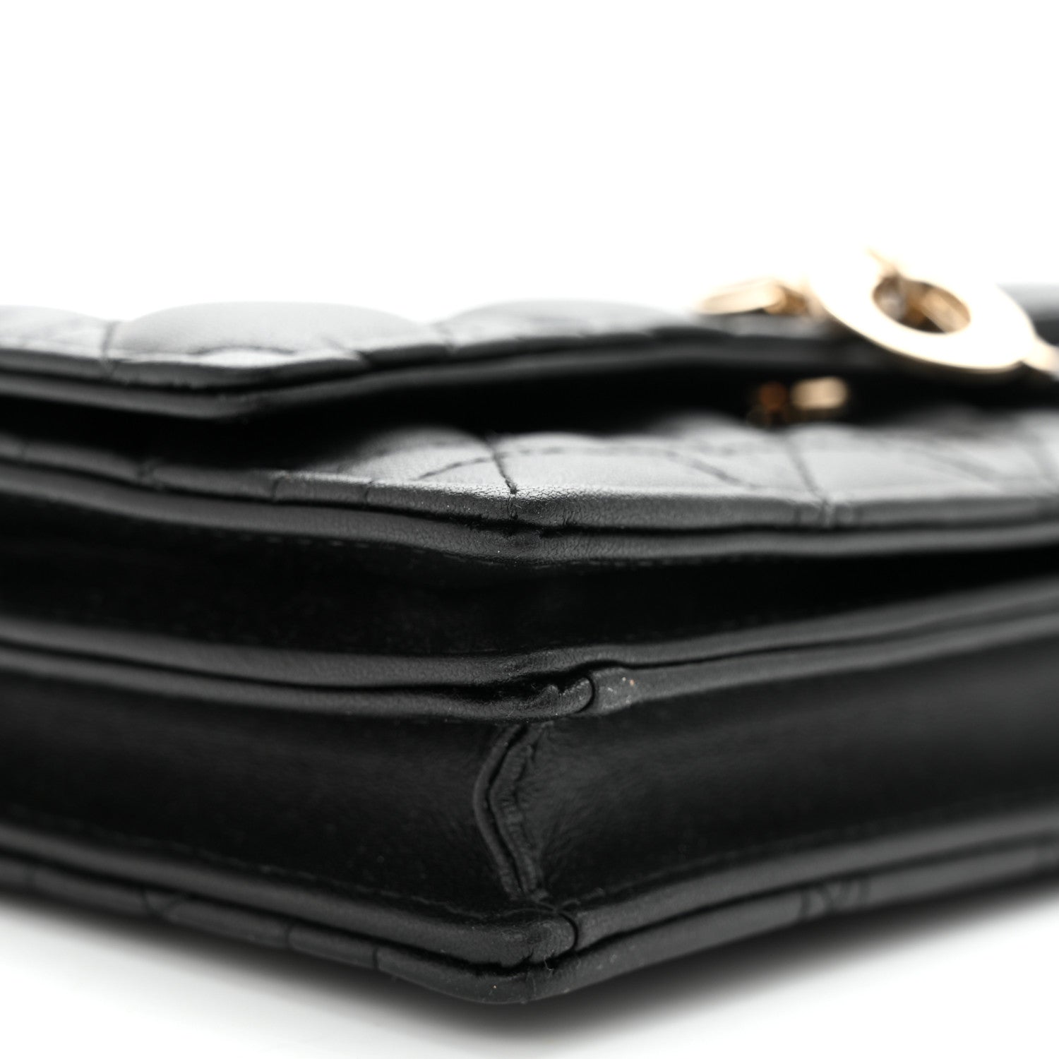 Christian Dior Lambskin Cannage Lady Dior Phone Pouch Black 9 of 11
