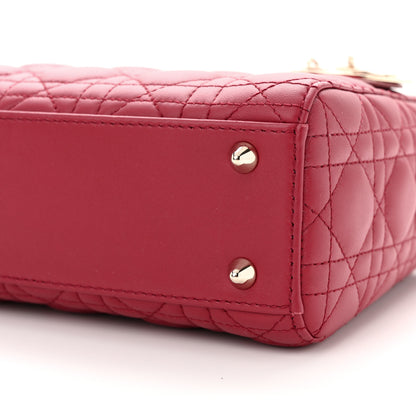 Christian Dior Lambskin Cannage Small My ABCDior Lady Dior Red 9 of 10