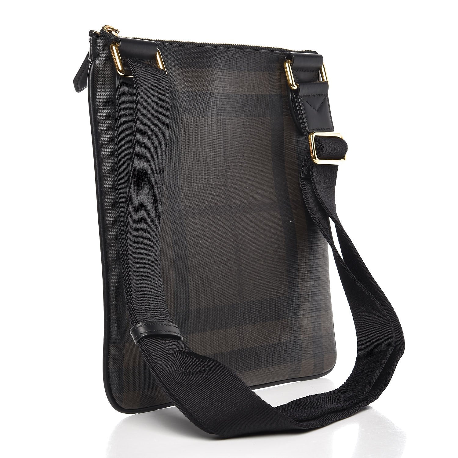 Burberry London Check Beckley Crossbody Messenger Bag Chocolate Black 3 of 7