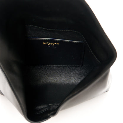 Saint Laurent Lambskin Small Cassandre Envelope Pouch Black 5 of 8