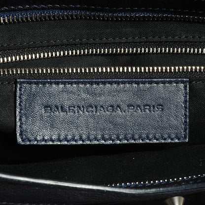 Balenciaga Metallic Agneau Classic Silver Hardware City Dark Purple 4 of 14