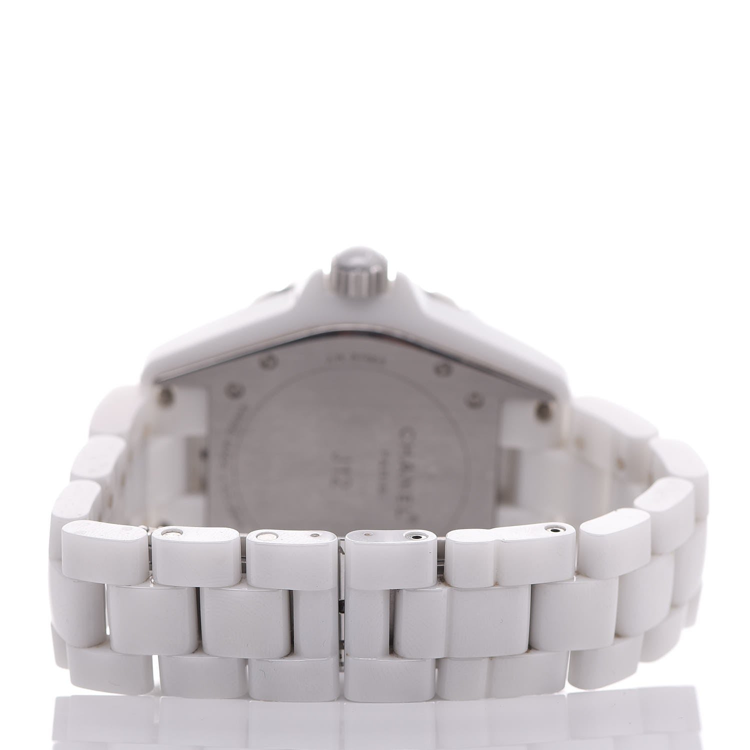 Chanel Stainless Steel Ceramic Diamond Pave Bezel 38mm J12 Automatic Watch White 4 of 6