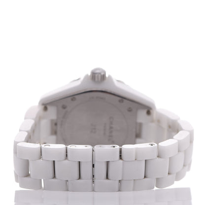 Chanel Stainless Steel Ceramic Diamond Pave Bezel 38mm J12 Automatic Watch White 4 of 6