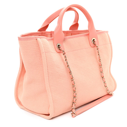 Chanel Mixed Fibers Small Deauville Tote Light Orange 4 of 12