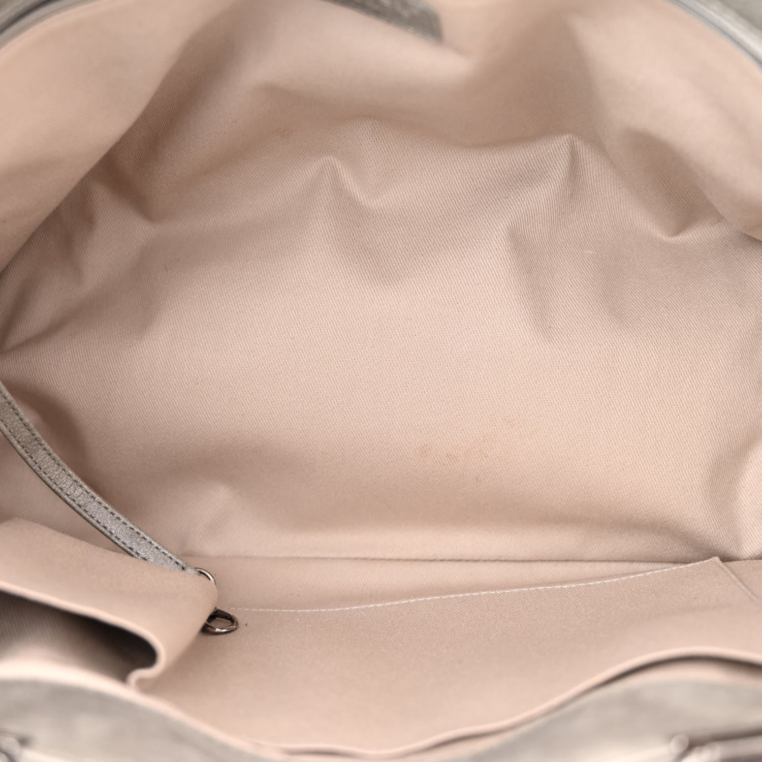 Chanel Metallic Calfskin Quilted Small Shopping In Chains Tote Silver 5 of 10