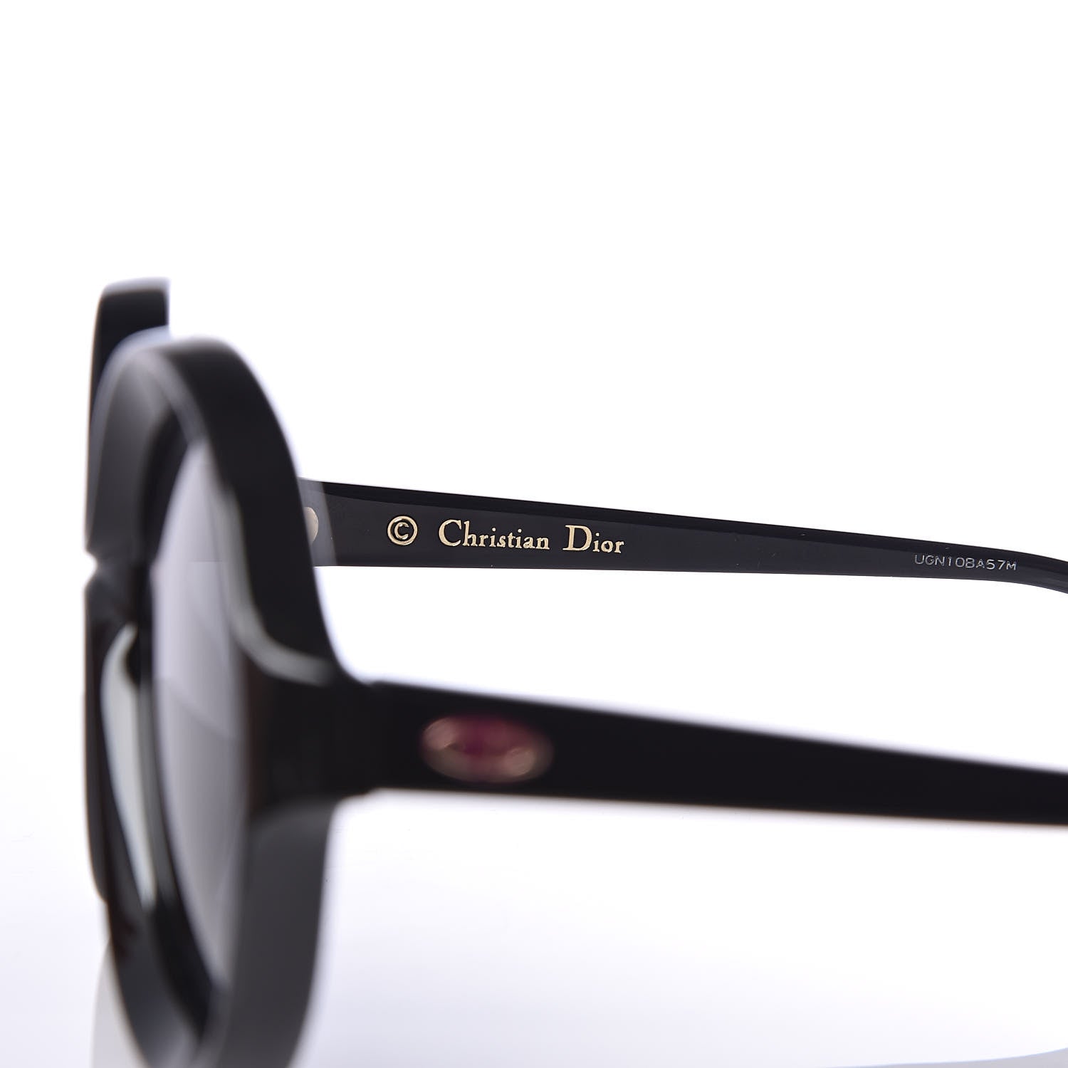 Christian Dior Acetate Bianca Sunglasses Black 8 of 9